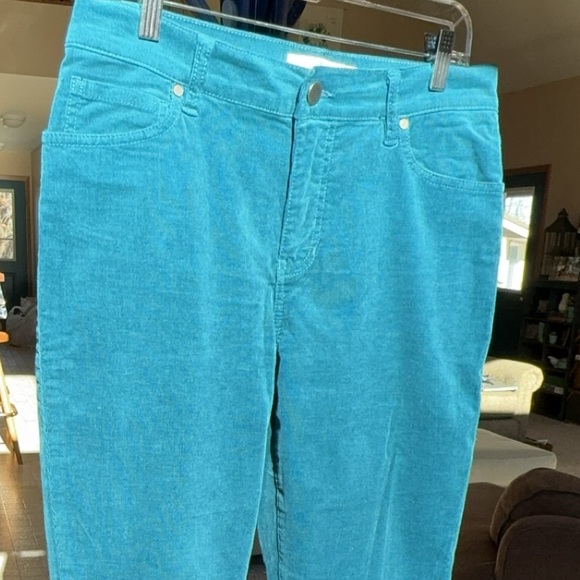 CAbi Moroccan Blue High Rise Skinny Corduroy Pants Style 4137 Size 8 - Picture 1 of 6